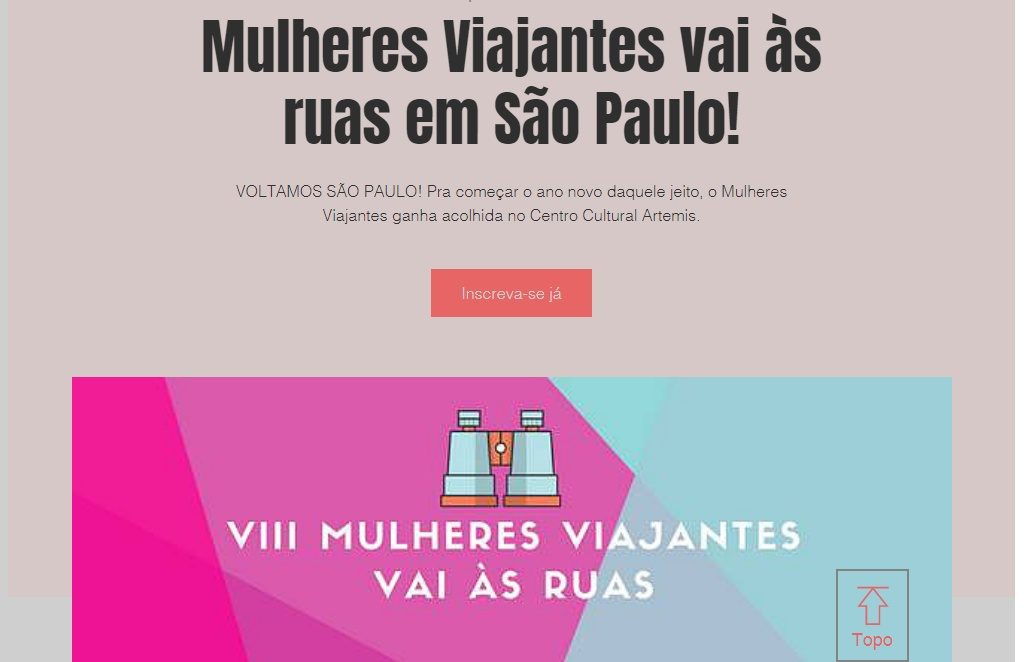 Mulheres Viajantes vai às ruas no Centro Cultural Artemis